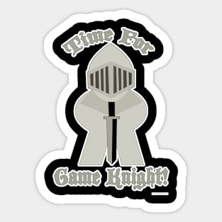 Time For Game Knight Epic Meeple Board Gamer Sticker